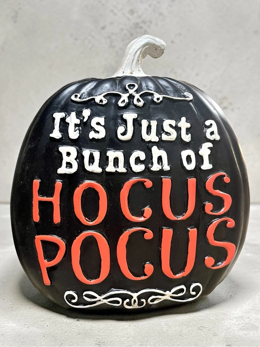 It’s just a bunch of hocus pocus Halloween pumpkin counter sitting decoration